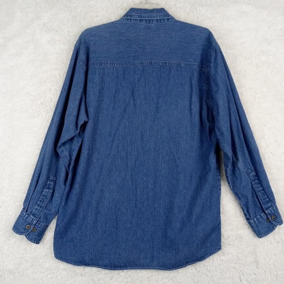 Vintage Sturgis 2001 Mens Shirt Button Down Denim Blue Embroidered Pockets Large - Picture 2 of 12